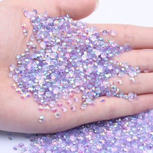Nuovo stile 3MM 1000 pezzi gelatina AB Flatback trasparente colla AB resina strass borse gemme per unghie e abbigliamento decorazioni cristalli alla rinfusa - Product Image 4