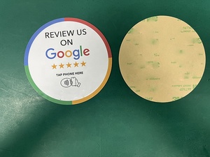 Tùy chỉnh 13.56MHz <span class=keywords><strong>Google</strong></span> xem xét thẻ mặt sau keo touchless NFC Bảng menu tag Sticker - Product Image 4