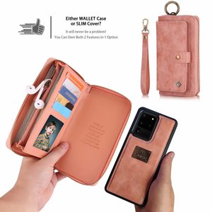 Pola Retro đa chức năng dây kéo Ví Thẻ Túi xách có thể tháo rời 360 bảo vệ đầy đủ cho iPhone 16 Pro Max 15 Pro Max trường hợp điện thoại - Product Image 3