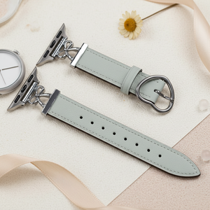 Nouvelle conception de <span class=keywords><strong>bracelet</strong></span> de montre en cuir fin et luxueux pour Iwatch S11 10 9 8, <span class=keywords><strong>bracelet</strong></span> pour <span class=keywords><strong>Apple</strong></span> <span class=keywords><strong>Watch</strong></span> avec <span class=keywords><strong>boucle</strong></span> en forme de cœur - Product Image 3