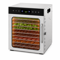 400W Temperatuurregeling Gemakkelijk te reinigen Elektrische RVS Voedseldehydrator voor thuisgebruik