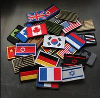 Écussons brodés personnalisés avec drapeau national |   Badges tactiques OEM/ODM pour vêtements et sacs à dos