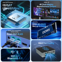 Mini PC de 12.ª/13.ª Generación con Procesador I3/i5/i7, Mini Ordenador de Escritorio para Hogar y Oficina, 2 LAN, Mini PC para Juegos, Salida de Pantalla DP HDMI 4K
