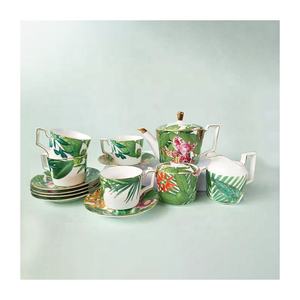 Hot Sale Tropical Rainforest Series 15 Piece Ceramic <b>Coffee</b> Set - Product Image 1