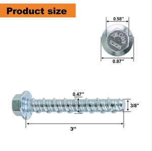 Hot bán thép carbon thép không gỉ Tự Khai thác Vít bê tông Neo bu lông lục giác đầu nề vít - Product Image 3