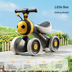 Bicicleta de Equilibrio para Niños 2 en 1 con Diseño de <span class=keywords><strong>Abeja</strong></span>, Scooter Antivuelco de Cuatro Ruedas para Niños Pequeños, Apto para Edades de 4 a 6 Años - Product Image 2