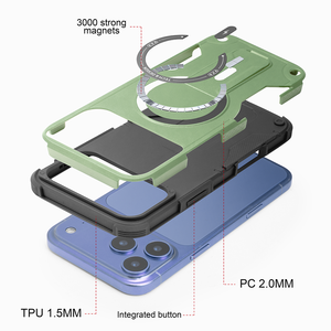 Funda Magnética <span class=keywords><strong>Invisible</strong></span> con Soporte, Carcasa Rígida Mate, Carga Inalámbrica, Protección Anticaídas para iPhone 17 Air, 17, 16, 16e, 15, 14, 13, 12 Pro Max - Product Image 5
