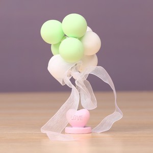 Heart Shaped Base <b>Balloon</b> Ornaments With Bow Decorative Car Accessories Cake Decor Colorful Light Soil Material - Product Image 2