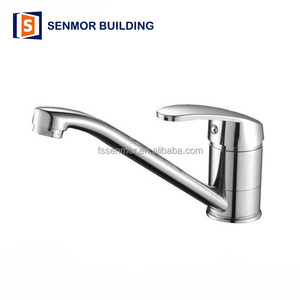 Rubinetto in alluminio per lavabo, acqua calda e fredda, con attacco a ferro di cavallo ad angolo piatto, per lavello <span class=keywords><strong>cucina</strong></span> e bagno, monoforo, per uso domestico - Product Image 2