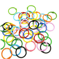 2026 Le produit le plus populaire : porte-clés circulaire en métal de 30 mm, coloré, avec anneau mobile