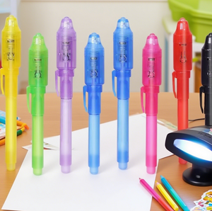 ปากกาหมึกที่มองไม่เห็นพร้อมปากกา UV สำหรับเด็กปากกาสายลับที่มีมนต์ขลัง - Product Image 1
