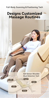 Fauteuil de massage SL-Track 5 sections 128 cm, détection automatique de la posture, pétrissage des tissus profonds, mobilier moderne pour la maison