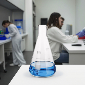 Matraz Cónico Triangular de Vidrio Borosilicato Transparente de 2000 ml con Deflectores, Matraz de <span class=keywords><strong>Erlenmeyer</strong></span> con Triple Flauta - Product Image 5