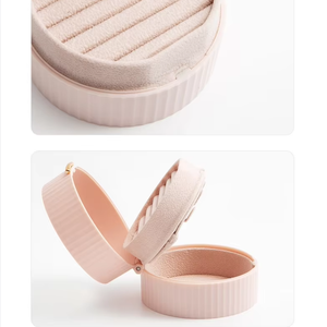Caja de Joyería de Plástico con Diseño de Macaron, Caja de Almacenamiento de Joyería Pequeña, Caja de Joyería Redonda - Product Image 3