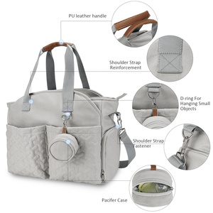 Borsa per <span class=keywords><strong>pannolini</strong></span> alla moda di grande capacità borsa per bambini per <span class=keywords><strong>adulti</strong></span> con tracolla portatile per la mamma - Product Image 6