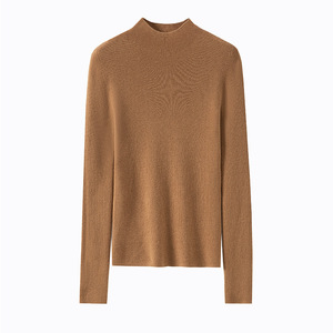 Pull en cachemire 100% pour femme, col roulé fin, manches longues, tricoté, pour l'automne et l'hiver - Product Image 5