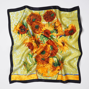 Hoshomプリントツル中国モーダルファッションカスタマイズレッドヘッドバンド日本ショールベトナム女性用シルクスカーフ - Product Image 1