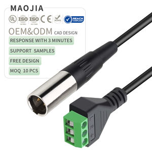 3Pin Mini XLR vida Terminal bloğu bağlantı kablosu Mini XLR erkek/kadın yolu dişi cıvata vida ile kalkan terminalleri kablo - Product Image 1