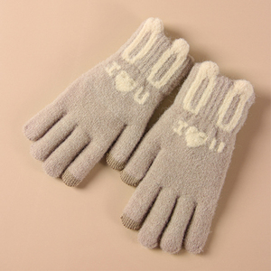 ALLCH Gants tricotés d'hiver pour femmes Gants chauds pour écran tactile Sports de plein air <span class=keywords><strong>Ski</strong></span> Cyclisme Pêche Utilisation décontractée Acrylique - Product Image 5