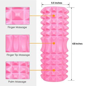 Rol busa Yoga akupresur panjang untuk peralatan latihan pijat otot jaringan dalam kebugaran dan penghilang rasa sakit - Product Image 4