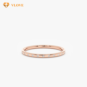 Anillos de Boda para Pareja, Juego de Tres Anillos Originales de Oro Blanco de 14k, Anillos Apilables, Anillo de Boda para Hombre, Oro Sólido Real de 14k - Product Image 5
