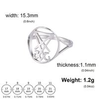Bague Myshape Leviathan Cross, Symbole Alchimique, Sceau de Lucifer, Croix de Lorraine, en Acier Inoxydable, pour la Chambre à Coucher des Démons