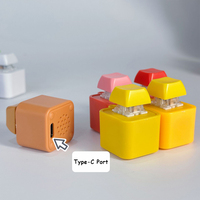 Porte-clés mémo vocal rechargeable, enregistreur sonore, amplificateur de son, bouton d'enregistrement, cadeau audio personnalisé DIY, jouet anti-stress créatif