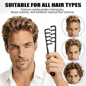 Pettine volumizzante <span class=keywords><strong>a</strong></span> <span class=keywords><strong>denti</strong></span> <span class=keywords><strong>larghi</strong></span> per capelli, strumento per massima elevazione e volume alle radici, pettine professionale <span class=keywords><strong>a</strong></span> <span class=keywords><strong>denti</strong></span> <span class=keywords><strong>larghi</strong></span> e fini per barbiere - Product Image 3