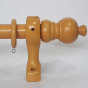 Supporto a Parete per Asta Tenda <span class=keywords><strong>in</strong></span> <span class=keywords><strong>Legno</strong></span> Singolo Piatto 28MM Marrone, Vendita Calda - Product Image 6