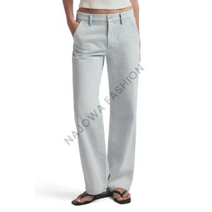 Pantalones de chándal para correr de seda con estilo XL para mujer, cómodos cordones planos con cierre, mezcla perfecta, Moda de Primavera, lana teñida lisa - Product Image 1