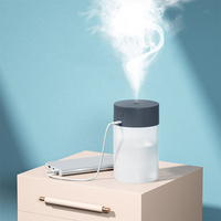 Humidificateur de voiture ultrasonique mini en plastique coloré de 260 ml avec arrêt automatique, recharge USB, diffuseur d'arômes pour la maison