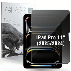 Protector de Pantalla de Privacidad Compatible con Fundas, Anti-Espía, Cristal Templado 9H para iPad 11.ª Gen. A16 2025 M5 <span class=keywords><strong>M4</strong></span> 10.ª Gen. 10.2 13 Pulgadas Mini 7 - Product Image 1