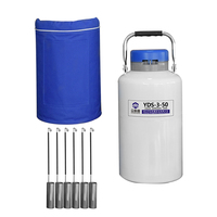 Vente en gros de réservoirs d'azote liquide en alliage d'aluminium YDS-3-50 3L Cryotank avec réservoir sous pression pour le stockage des cellules souches