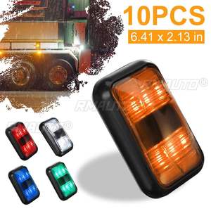 10PCS Feux de signalisation LED, diodes lumineuses, feux latéraux pour remorque, camion, bleu, vert, jaune, orange, blanc, rouge, 24V - Product Image 1