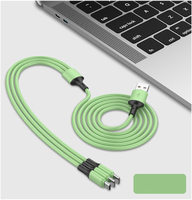 Câble de charge USB 3-en-1 multifonction de 1,2 m pour téléphone, avec connecteurs Type C et Micro USB, pour une charge rapide et le transfert de données - Vente en gros