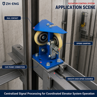 Galet de guidage métallique industriel ZH-ENG avec couvercle de protection et roues à ressort réglables pour système de rail de guidage de cabine d'ascenseur