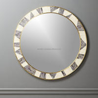Antique élégant européen 1 Pc MDF planche meubles qualité os incrustation miroir extensible pour la maison Bar salon décor inde