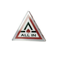 Bouton de rondelle de croupier de poker en acrylique sur mesure croupier de jeux de poker transparent bouton de Crystal Casino tout en carte Texas Hold'em