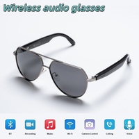 Lunettes Audio Personnalisées pour Hommes Style Metal Punk – Lunettes Connectées BT5.0 sans Fil WiFi avec Traduction IA et Musique ChatGPT