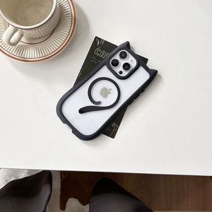 Étui de protection magnétique sans fil pour téléphone portable avec oreilles de chat 3D de dessin animé, résistant aux chocs, pour iPhone 14 15 Pro 16 Pro Max - Product Image 4