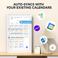 Horloge de bureau numérique intelligente WiFi 10,1 pouces personnalisable avec calendrier, station météo et tablette pour bureau, maison, cadeau, vente en gros