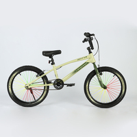 Vélo de course BMX à une vitesse, frein V, cadre en acier, roues de 20 pouces, léger et durable pour les entraînements