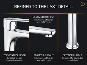 Grifo de lavabo cromado de altura extendida, mezclador alto para baño, grifo monomando de agua fría y caliente SL-367 - Product Image 2