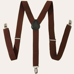 Hot Black Réglable Élastique Triple Clip <span class=keywords><strong>Pantalon</strong></span> Suspendu Pantalons Habillés Hommes et Femmes avec Sangle pour Bretelles de Mariage de Fête - Product Image 2
