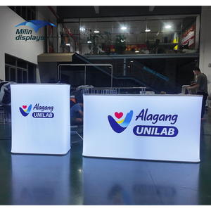 Gian hàng trưng bày đèn LED dài tùy chỉnh, bàn tiếp tân sang trọng cho hội chợ thương mại, quầy khuyến mãi cao cấp - Product Image 3