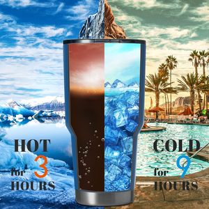 30oz Stainless Steel Tumbler Color Block <b>Insulated</b> Tumblers <b>Cup</b> with Lid and Straw, Double Walled Travel Coffee Mug - Product Image 6