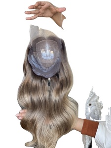Shy Hair Venta caliente Mini Peluca de cabello humano de alta calidad 8*8 encaje frontal Topper con 4*4 seda superior encaje transparente - Product Image 5