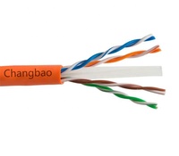 Cable Ethernet LAN para Interiores Changbao 23AWG Cat6 UTP FTP de 4 Pares, 305m, Cubierta de PVC LSZH, 550MHz, Cat6e 23AWG 4 Pares 1000ft