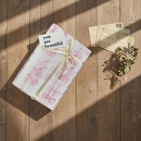 Papier de soie vierge 17 g/m² personnalisé, résistant à la graisse et à l'eau, imprimé, écologique, jetable, pour emballage de vêtements, chaussures et cadeaux