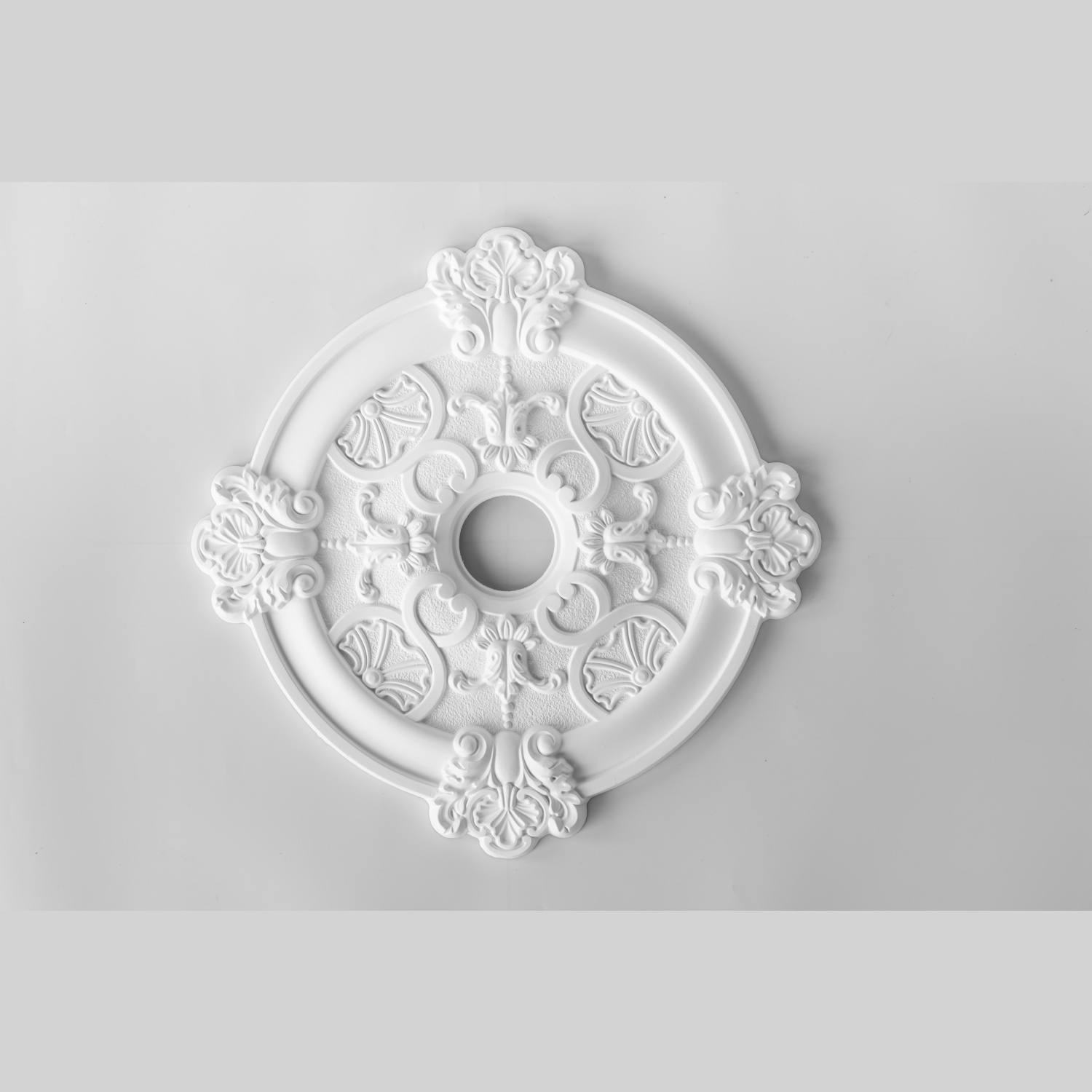 JM7027 Ceiling High Density PU Polyurethane Ceiling Decoration Carved Lamp Tray